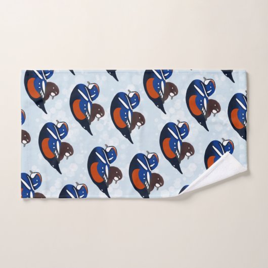 Mooi Harlequin Ducks Lovebird Bad Handdoek (Handdoek)