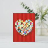 Mooi hart briefkaart (Staand voorkant)