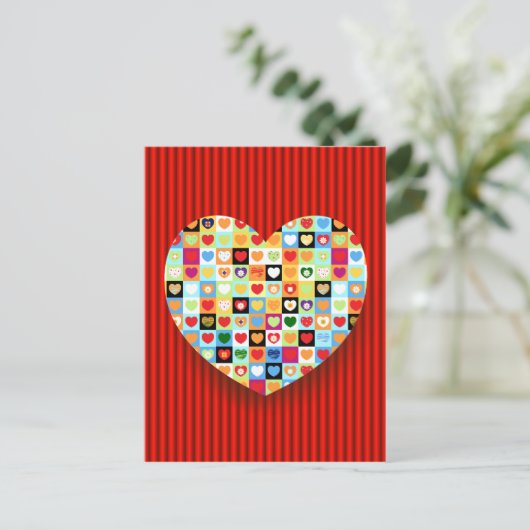 Mooi hart briefkaart (Staand voorkant)