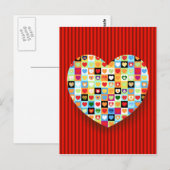 Mooi hart briefkaart (Voorkant / Achterkant)