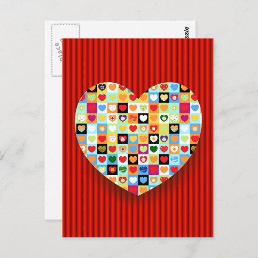 Mooi hart briefkaart (Voorkant / Achterkant)