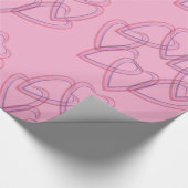 Mooi hart cirkelpatroon cadeaupapier (Hoek)