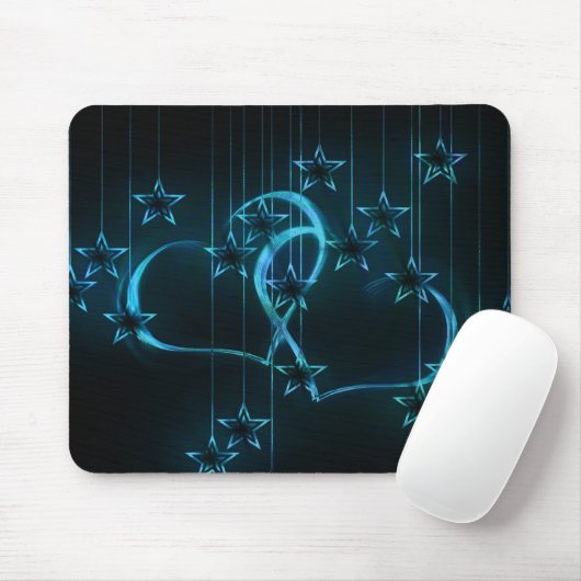 Mooi hart en Star Mousepad Muismat (Met muis)