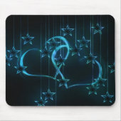Mooi hart en Star Mousepad Muismat (Voorkant)