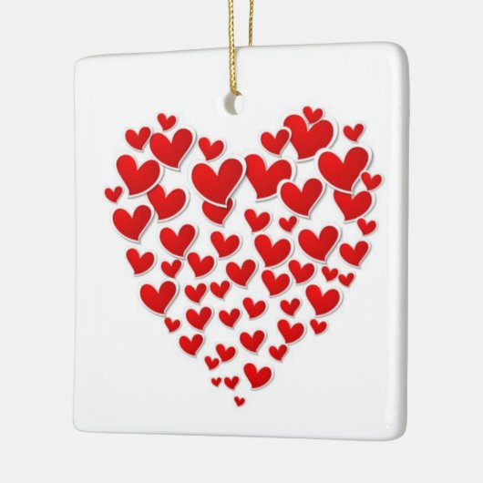 *MOOI HART* KERSTVERSIERING KERAMISCH ORNAMENT (Links)