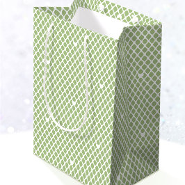 Mooi Hart Lattice Mesh Groen Verjaardag Medium Cadeauzakje
