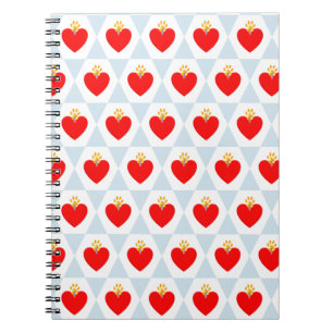 Mooi hart met Paw Pattern Notitieboek