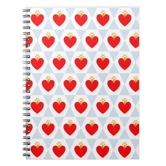 Mooi hart met Paw Pattern Notitieboek (Voorkant)