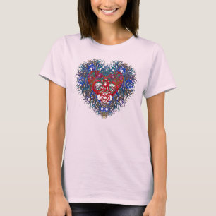 Mooi hart op een T-shirt