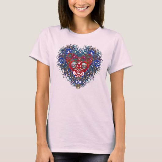 Mooi hart op een T-shirt (Voorkant)