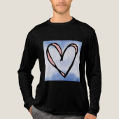 Mooi hart Tri-Blend shirt (Voorkant volledig)