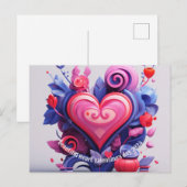 Mooi hart Valentijnsdag Briefkaart (Voorkant / Achterkant)