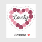 Mooi hart Valentijnsdag Sticker (Vel)