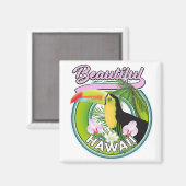 mooi Hawaï reislogo Magneet (Voorkant / Achterkant)
