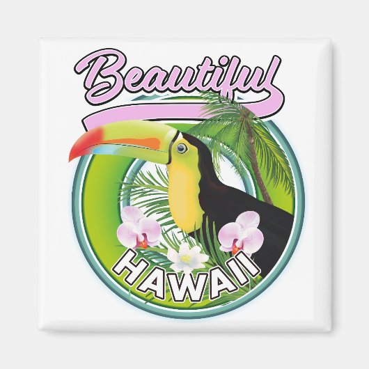 mooi Hawaï reislogo Magneet (Voorkant)