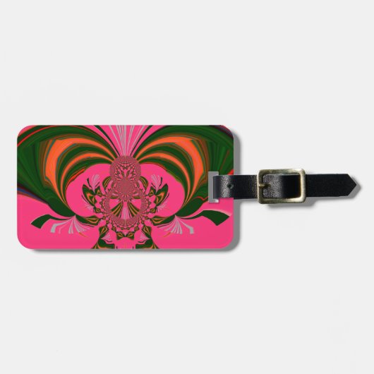 Mooi Heerlijk Afrikaans Heet Roze Rood Gouden Groe Bagagelabel (Voorkant horizontaal)