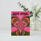 Mooi Heerlijk Afrikaans Heet Roze Rood Gouden Groe Briefkaart (Staand voorkant)