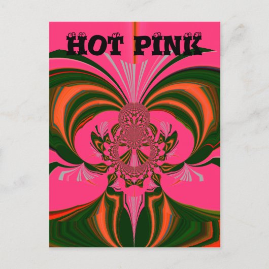 Mooi Heerlijk Afrikaans Heet Roze Rood Gouden Groe Briefkaart (Voorkant)