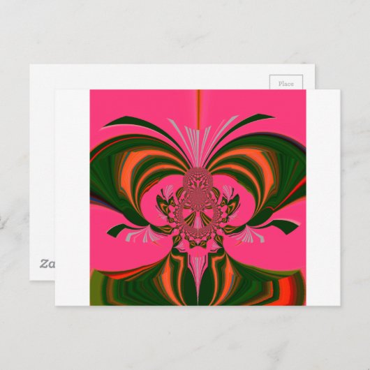 Mooi Heerlijk Afrikaans Heet Roze Rood Gouden Groe Briefkaart (Voorkant / Achterkant)