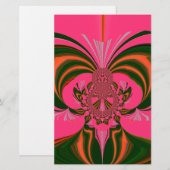 Mooi Heerlijk Afrikaans Heet Roze Rood Gouden Groe Briefpapier (Voorkant / Achterkant)