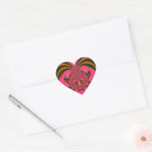 Mooi Heerlijk Afrikaans Heet Roze Rood Gouden Groe Hart Sticker (Envelop)
