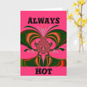 Mooi Heerlijk Afrikaans Heet Roze Rood Gouden Groe Kaart (Gele Bloem)