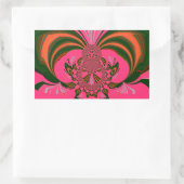 Mooi Heerlijk Afrikaans Heet Roze Rood Gouden Groe Rechthoekige Sticker (Tas)