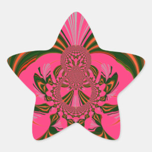 Mooi Heerlijk Afrikaans Heet Roze Rood Gouden Groe Ster Sticker