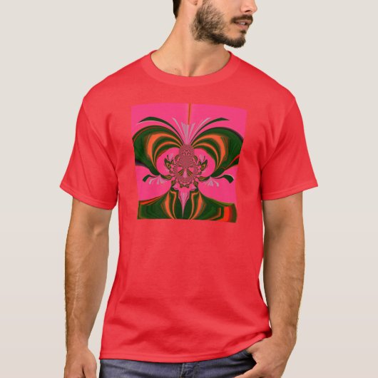 Mooi Heerlijk Afrikaans Heet Roze Rood Gouden Groe T-shirt (Voorkant)