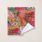 Mooi helder kleurrijk Abstract bloemenpatroon Bad Handdoek (Wasdoekje)