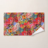 Mooi helder kleurrijk Abstract bloemenpatroon Bad Handdoek (Handdoek)