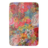 Mooi helder kleurrijk Abstract bloemenpatroon Badmat (Voorkant Verticaal)