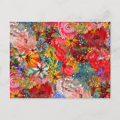 Mooi helder kleurrijk Abstract bloemenpatroon Briefkaart (Voorkant)