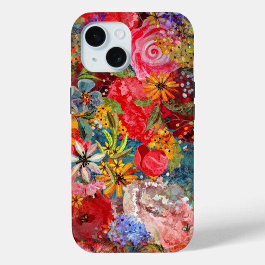Mooi helder kleurrijk Abstract bloemenpatroon Case-Mate iPhone Case (Achterkant)
