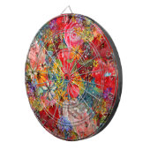 Mooi helder kleurrijk Abstract bloemenpatroon Dartbord (Voorkant Rechts)