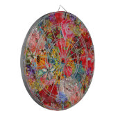 Mooi helder kleurrijk Abstract bloemenpatroon Dartbord (Voorkant Links)