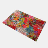 Mooi helder kleurrijk Abstract bloemenpatroon Deurmat (Schuin)