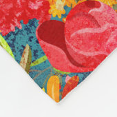 Mooi helder kleurrijk Abstract bloemenpatroon Fleece Deken (Hoek)