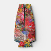 Mooi helder kleurrijk Abstract bloemenpatroon Flesjeskoeler (Achterkant)