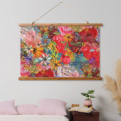 Mooi helder kleurrijk Abstract bloemenpatroon Hangend Wandkleed (Slaapkamer)