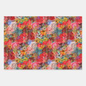 Mooi helder kleurrijk Abstract bloemenpatroon Inpakpapier Vel (Voorkant 3)