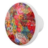 Mooi helder kleurrijk Abstract bloemenpatroon Keramische Knop (Rechts)