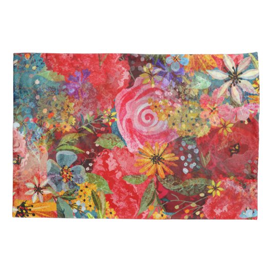 Mooi helder kleurrijk Abstract bloemenpatroon Kussensloop (Achterkant)