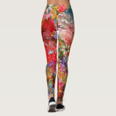 Mooi helder kleurrijk Abstract bloemenpatroon Leggings (Achterkant)