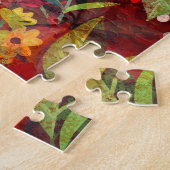 Mooi helder kleurrijk Abstract bloemenpatroon Legpuzzel (Zijkant)