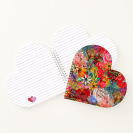 Mooi helder kleurrijk Abstract bloemenpatroon Notitieboek