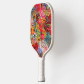 Mooi helder kleurrijk Abstract bloemenpatroon Pickleball Paddle (Links)