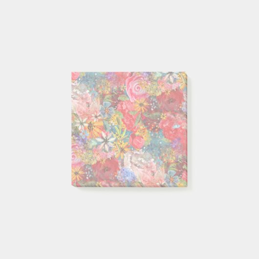 Mooi helder kleurrijk Abstract bloemenpatroon Post-it® Notes (Voorkant)