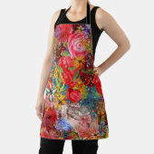 Mooi helder kleurrijk Abstract bloemenpatroon Schort (Insitu)