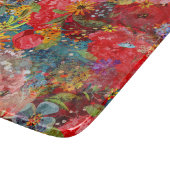 Mooi helder kleurrijk Abstract bloemenpatroon Snijplank (Hoek)